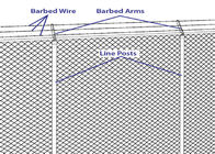 Ayuda galvanizada sumergida caliente del alambre de Barb del brazo de extensión del alambre de Barb de 3 filamentos