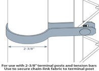 Banda de la tensión de la alambrada del poste/del tubo 38m m del reborde 2-3/8” OD