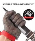 Los guantes de acero inoxidables de la seguridad del corte anti atan con alambre el metal Mesh Cut Resistant Breathable