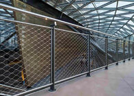 verja inoxidable de Mesh Netting For Elevated Walkway de la cuerda de acero 7x7 de 2m m