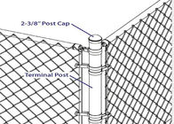 El poste galvanizado de la cerca de la alambrada de la inmersión caliente capsula la muestra libre redondeada lisa del estilo