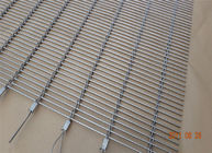Malla metálica decorativa tejida Rod, revestimiento decorativo constructivo de la malla de alambre