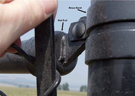 Extremo superior cubierto del carril del polvo negro para la cerca de la alambrada con 1 5/8&quot; tamaño del hilo