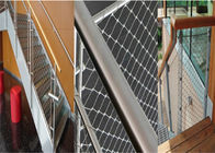 Cuerda de alambre de acero inoxidable decorativa de la protección 7x7 del puente Mesh For Stairway