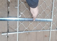 Cuerda de alambre de acero inoxidable del cable lleno de la barandilla de la armadura de tela cruzada Mesh For Staircase